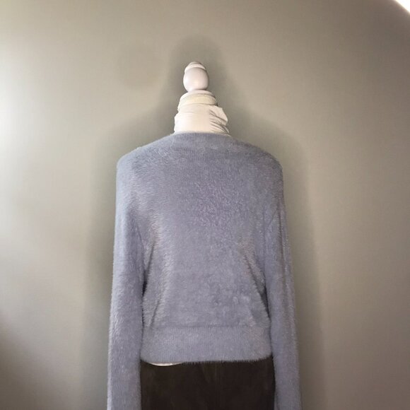 Aritzia Sunday Best Kitten V-Neck Sweater | Blue | Size M - Picture 2 of 13
